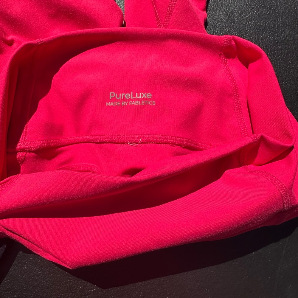 Fabletics Bright Pink High-Waisted Leggings - Picture 2 of 3